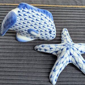 Vintage Andrea by Sadek Nautical Porcelain Fish and Star Fish Beach Ocean Decor